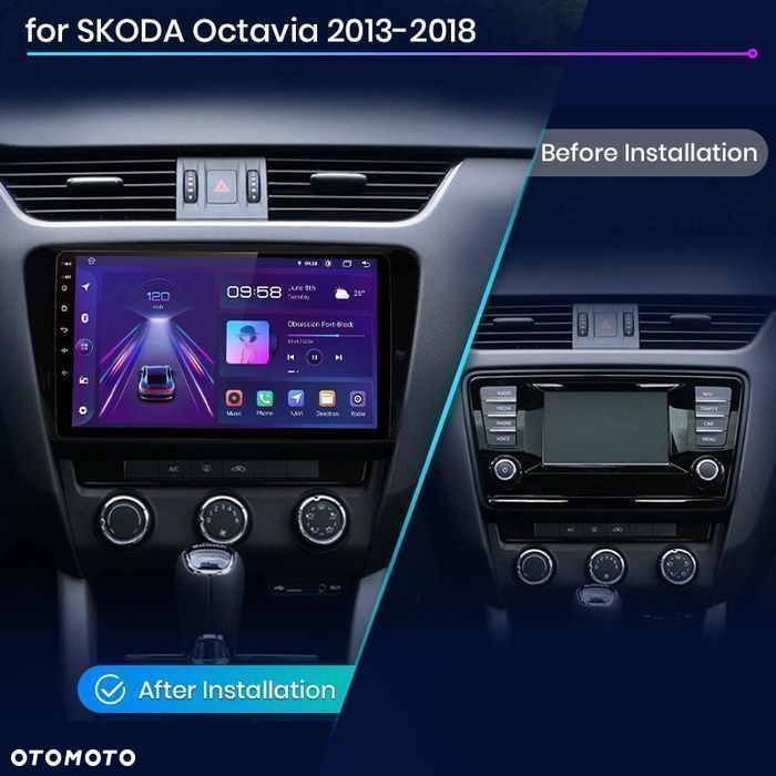 SKODA Octavia 3 A7 – Radio Android 9" CarPlay - 2