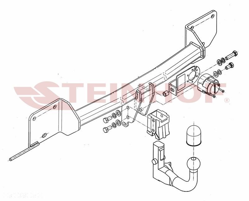 Wypinany hak holowniczy + Moduł 7 pin do BMW X1 E84 od 2009 do 2015 - 2