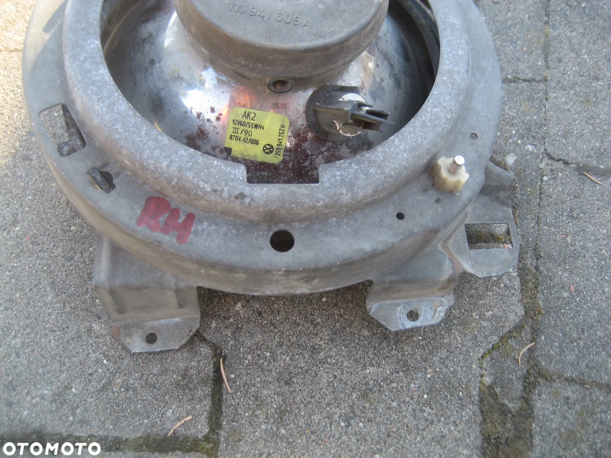 vw t3 transporter t3 lampa przód prawa 251941752h - 6