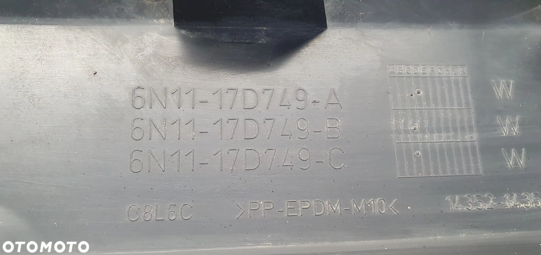 Listwa zderzaka prawy przód przednia prawa Ford Fusion Lift 6N11-17D749-A - 6