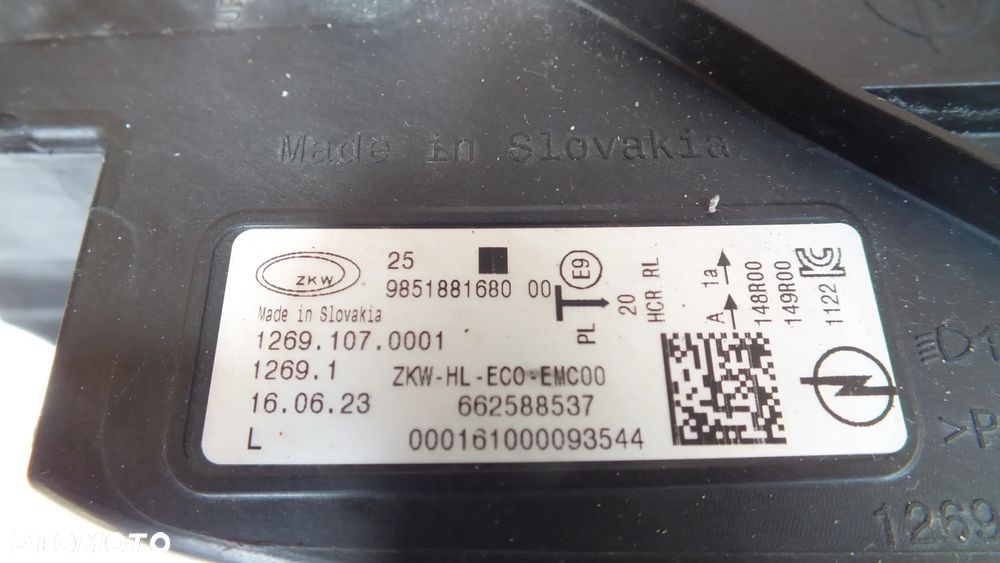 Lampa przednia lewa Opel Astra L FulLed 9851881680 - 7