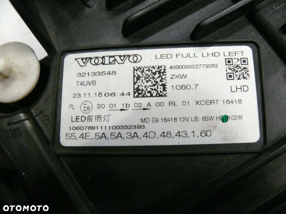LAMPA PRZEDNIA LEWA VOLVO XC60 2017 2020 LED FULL - 3