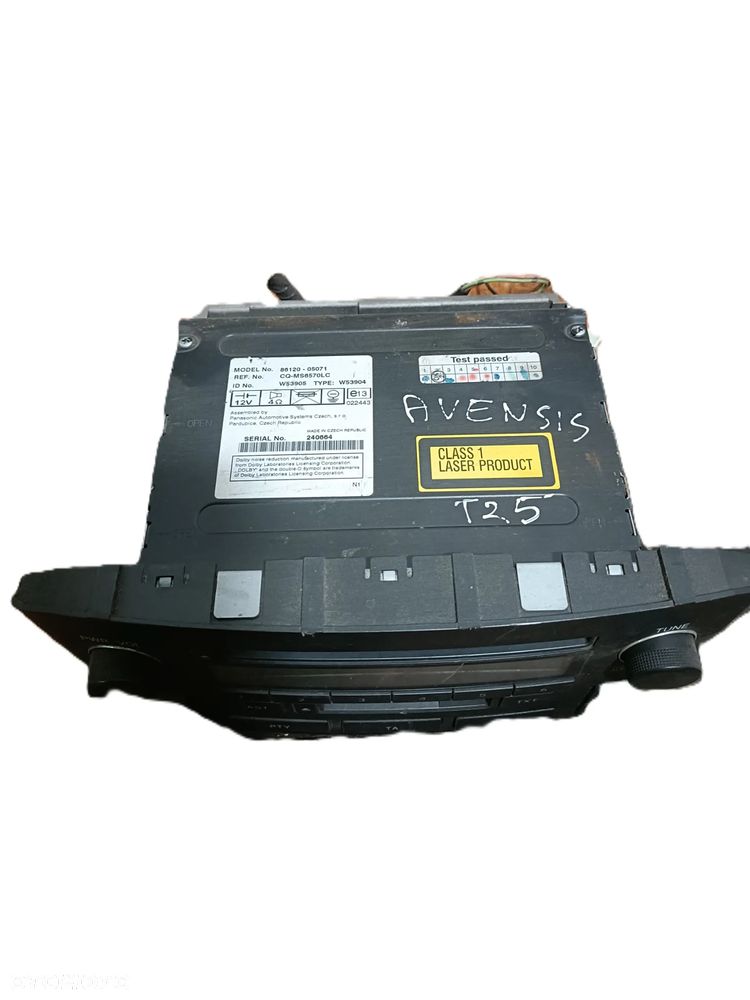 TOYOTA AVENSIS T25 03-09 radioodtwarzacz radioodbiornik radio 8612005071 * - 2