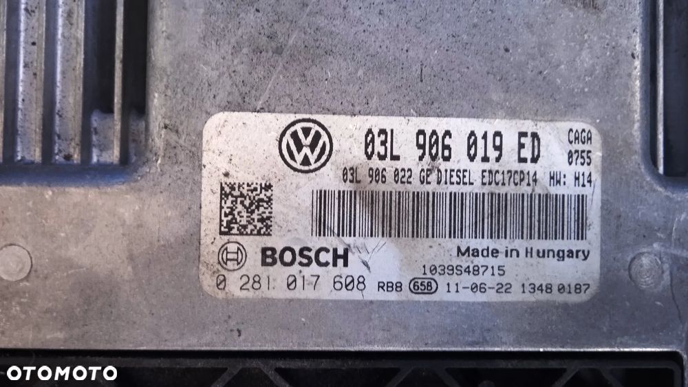 Komputer sterownik silnika Seat Exeo 03l906019ed 0281017608 CAGA - 2