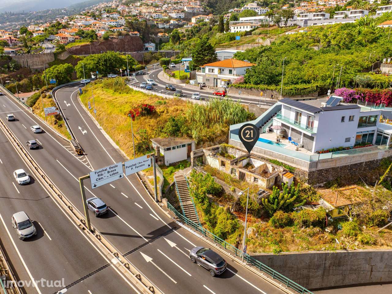 Moradia T2 em Pedra no Funchal com Projeto Aprovado e Vista Mar - Grande imagem: 3/21