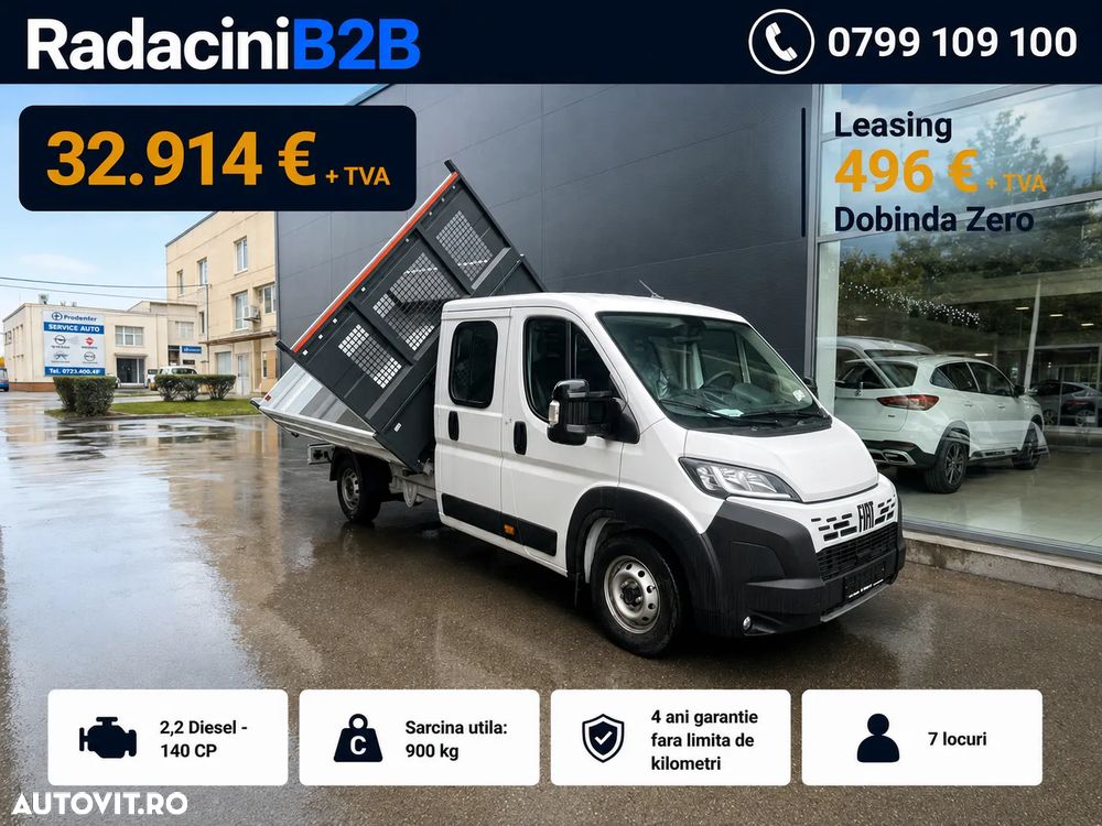 Fiat Fiat Ducato Basculabil 3 Părți ,7 Locuri, 900 kg, Dobândă 0% - 13