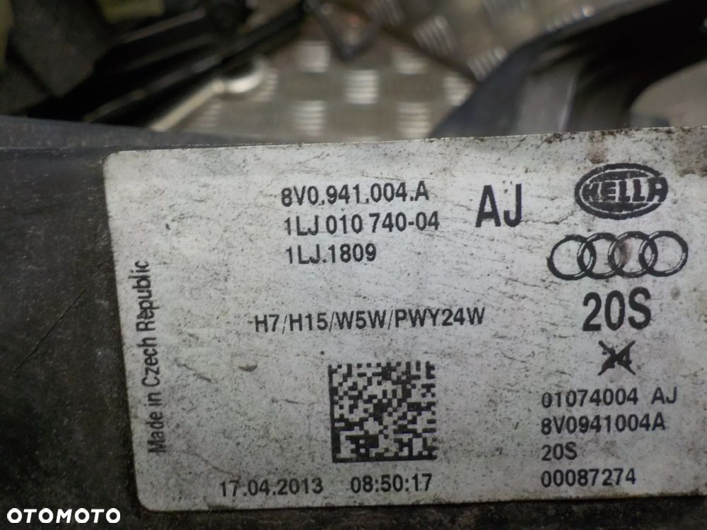 AUDI A3 8V LAMPA LEWA LUB PRAWA PRZOD WERSJA ANGIELSKA 8V0941003A 8V0941004A - 6