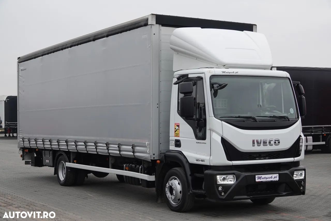 MAN EUROCARGO / 12. 190 / PERDEA - 8,5 m / SOLO / RIDIFICĂTOR / CONTRACTUL DE SERVICE POST / EURO 6 - 1
