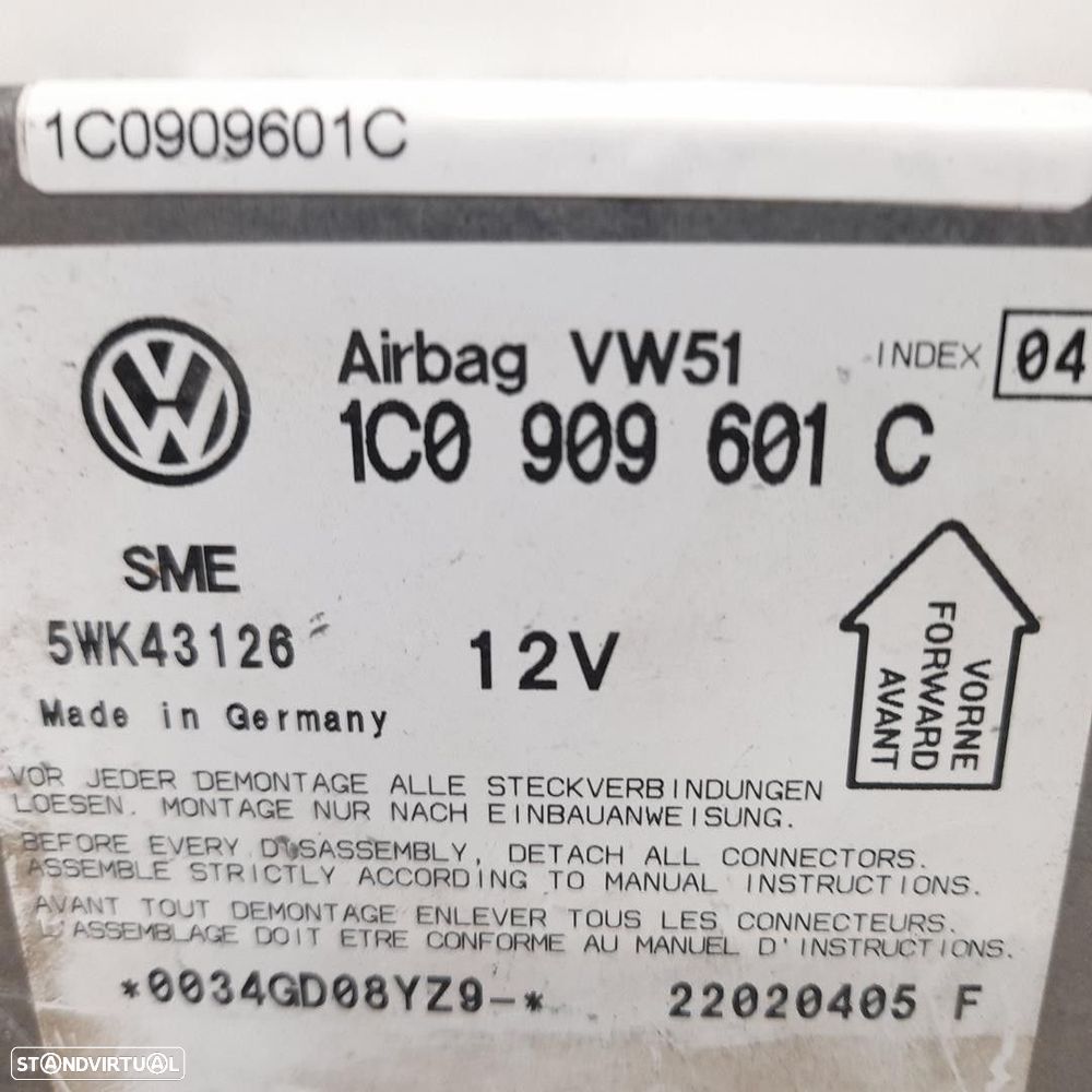 CENTRALINA AIRBAG SKODA FABIA I COMBI 2002 -1C0909601C - 2