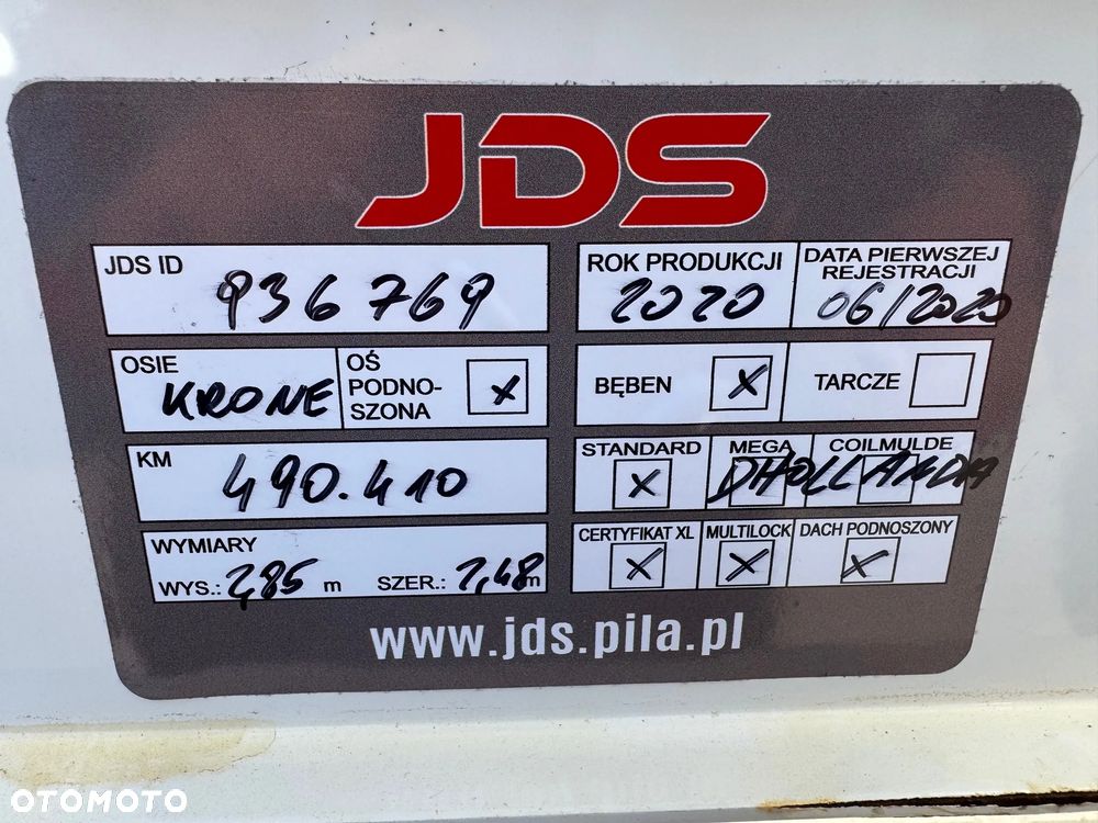 Krone SD Firanka ,Winda DHOLLANDIA, Dach podnoszony wysokość 2,85m - 31
