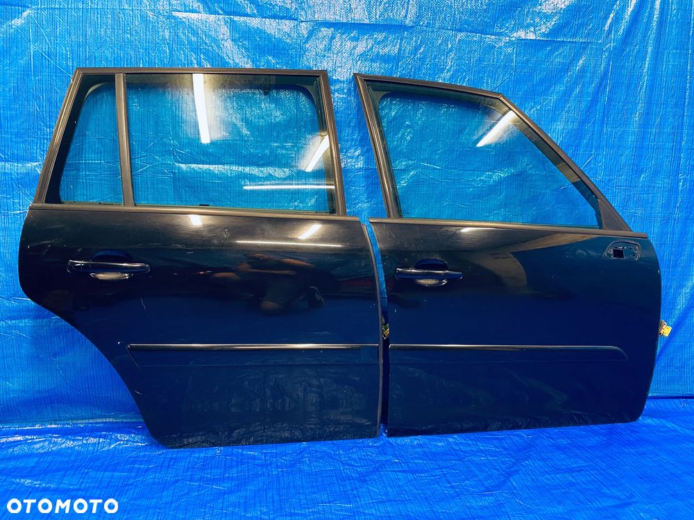 DRZWI PRAWE PRAWY PRZÓD PRZEDNIE TYŁ TYLNE KOMPLETNE CITROEN C4 GRAND PICASSO I 2006- ; CZARNE LAKIER EXYB ORYGINAŁ EUROPA - 1