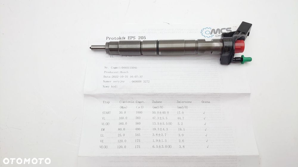 wtryskiwacz bosch 0445115041 audi a5 3.0 tdi, q7, a8 4.2 tdi sprawdzony