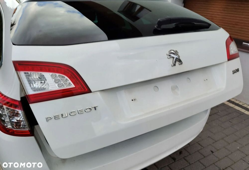 peugeot 508 1 i lift 15-18 klapa tylna bagażnika z szybą biała ewpb - 2