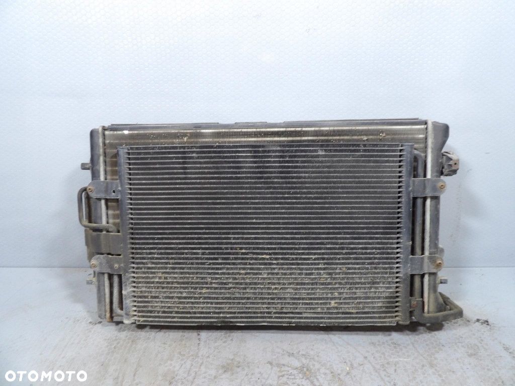 VW BORA 1.9TDI CHŁODNICA WODY KLIMATYZACJI WIATRAK KOMPLET - 1