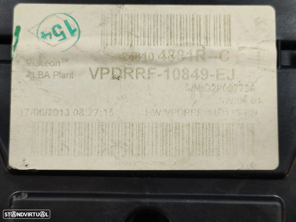 Quadrante Painel de Instrumentos Renault Captur Mk1 J5 - 8