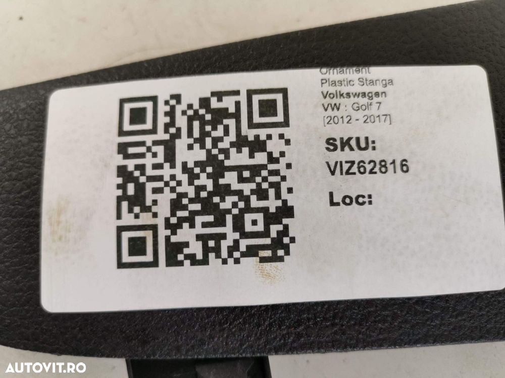 Ornament Plastic Consola Stanga Volkswagen VW  Golf 7 2012 2013 2014 2 - 8