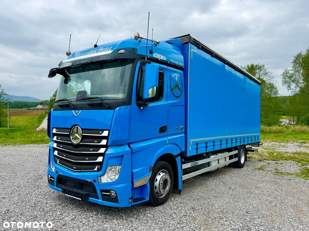 Mercedes-Benz ACTROS 1833 / FIRANKA / WINDA / NOWY TACHOGRAF G2V2 / 19PALET / 8TON ŁADOWNOŚCI / AUTOMAT / DUŻY SILNIK  / SYPIALKA / SERWISOWANY / 2018 / JAK NOWY  / - 2