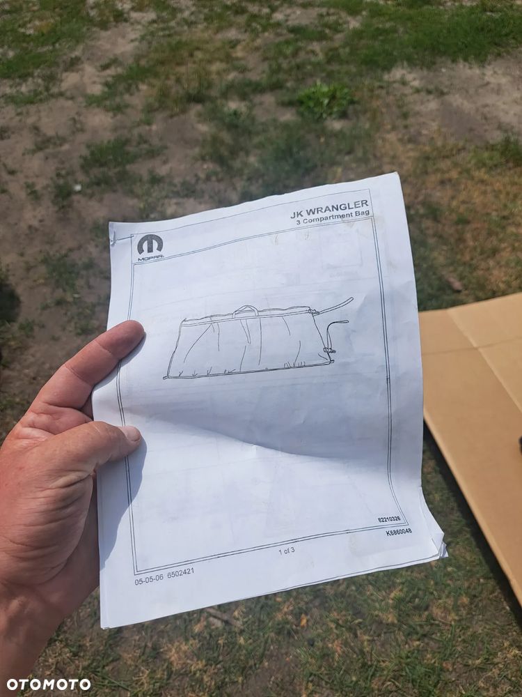 Torba pokrowiec dachu Jeep Wrangler JK K6860048 82210326 - 3
