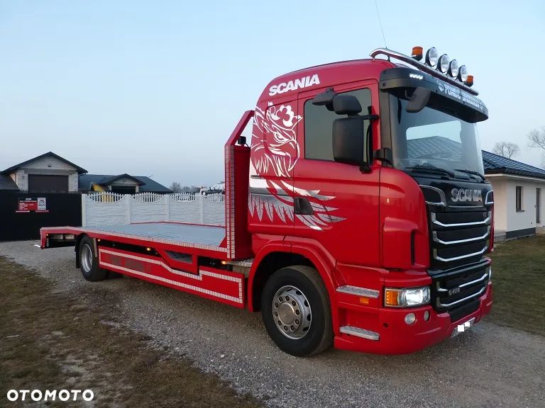 Scania G420 POMOC DROGOWA/ AUTOLAWETA / SPECJALNY / EURO 5 / BEZ EGR / NOWY NAJAZD LORH / DŁ. 8.40 M / XENON  / PODWÓJNA PODŁOGA / - 3