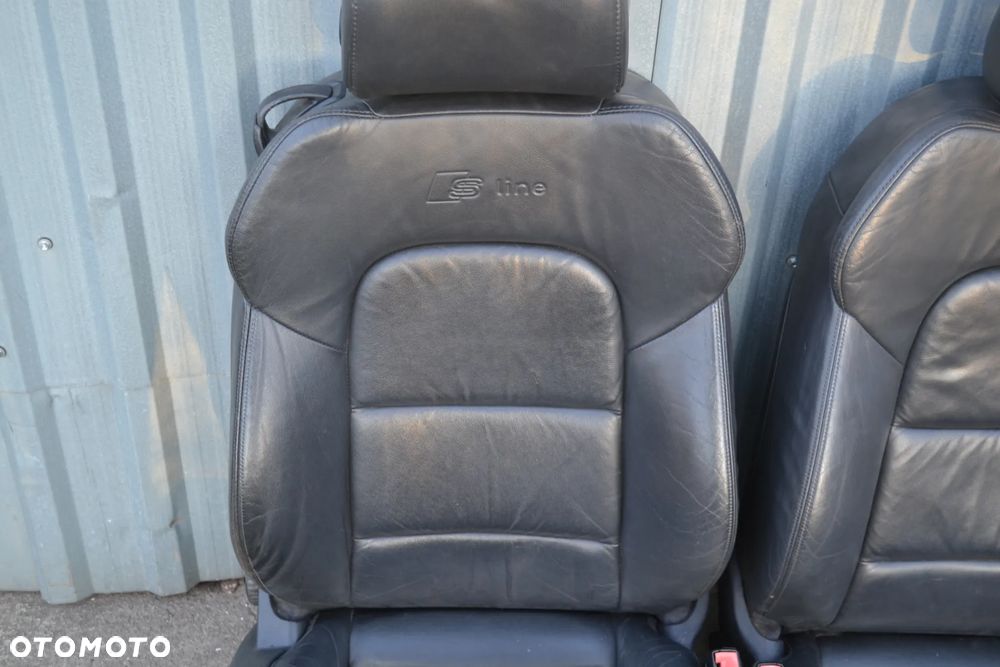 AUDI A3 8P S-LINE CABRIO FOTEL FOTELE PRZÓD PRZEDNIE KANAPA KPL SKÓRA POMORSKIE - 10