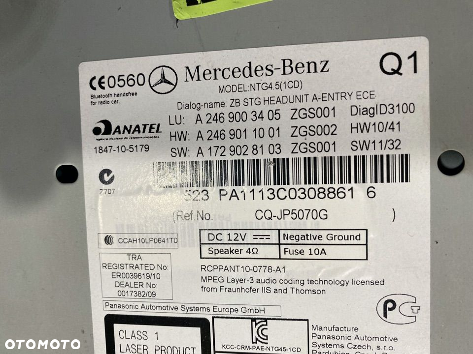 MERCEDES W246  2469003405 2469009019  2469008619 - 3