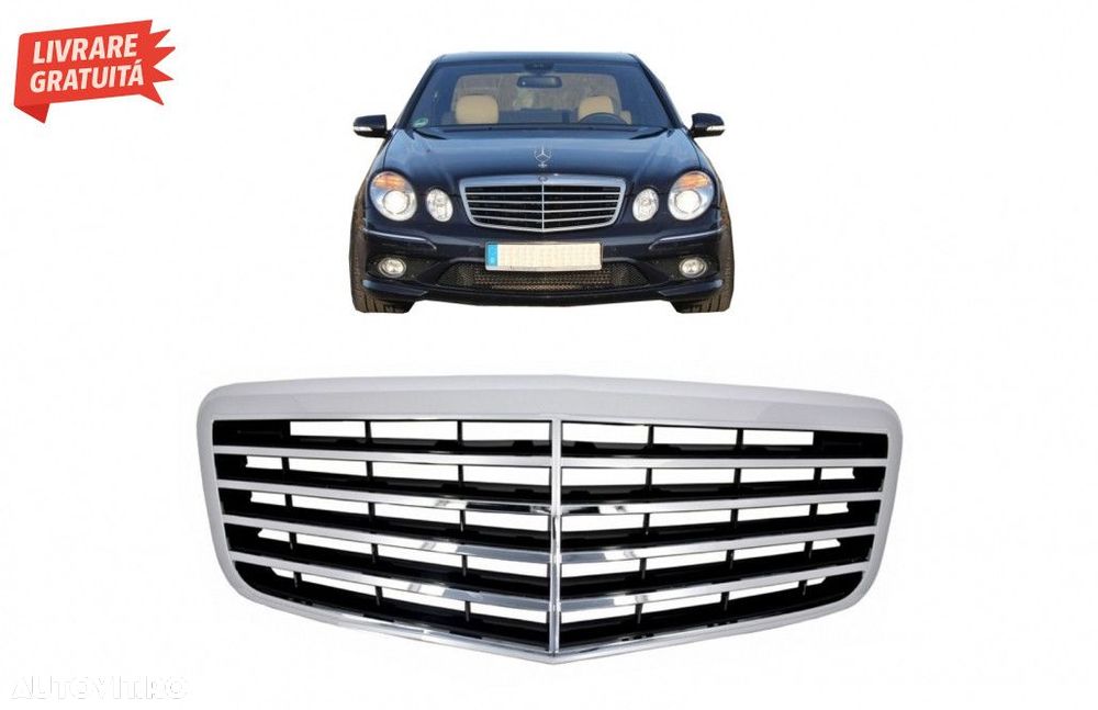 Grila Centrala Mercedes E-Class W211 (2006-2009) Facelift Design - 5