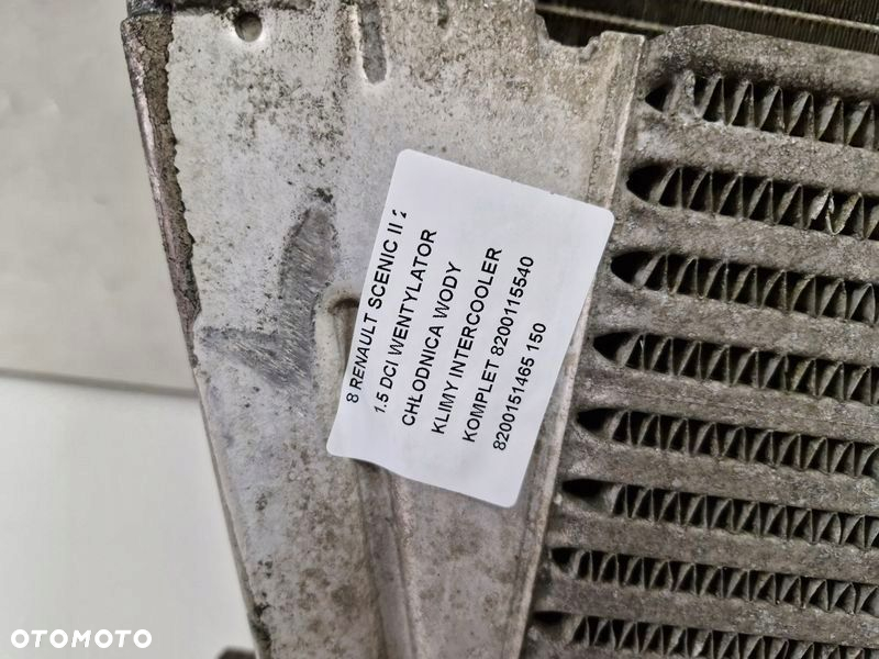 SCENIC 2 II 1.5 DCI CHŁODNICA WODY KLIMATYZACJI INTERCOOLER WENTYLATOR - 2