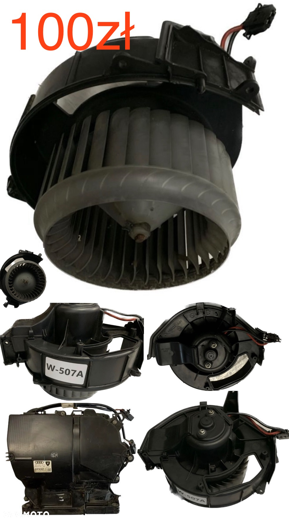Wentylator dmuchawa nagrzewnicy Alfa Romeo Fiat Renault Clio IV Opel Meriva A 2003-2010r Mercedes C W203 2000-2007r VW UP! 2011-2023r Seat Mii 2011-2023r Skoda Citygo 2011-2023r Renault Megane IV 2016r-> Fiat 500 Jaguar XF X250 Audi A6 C6 - 10