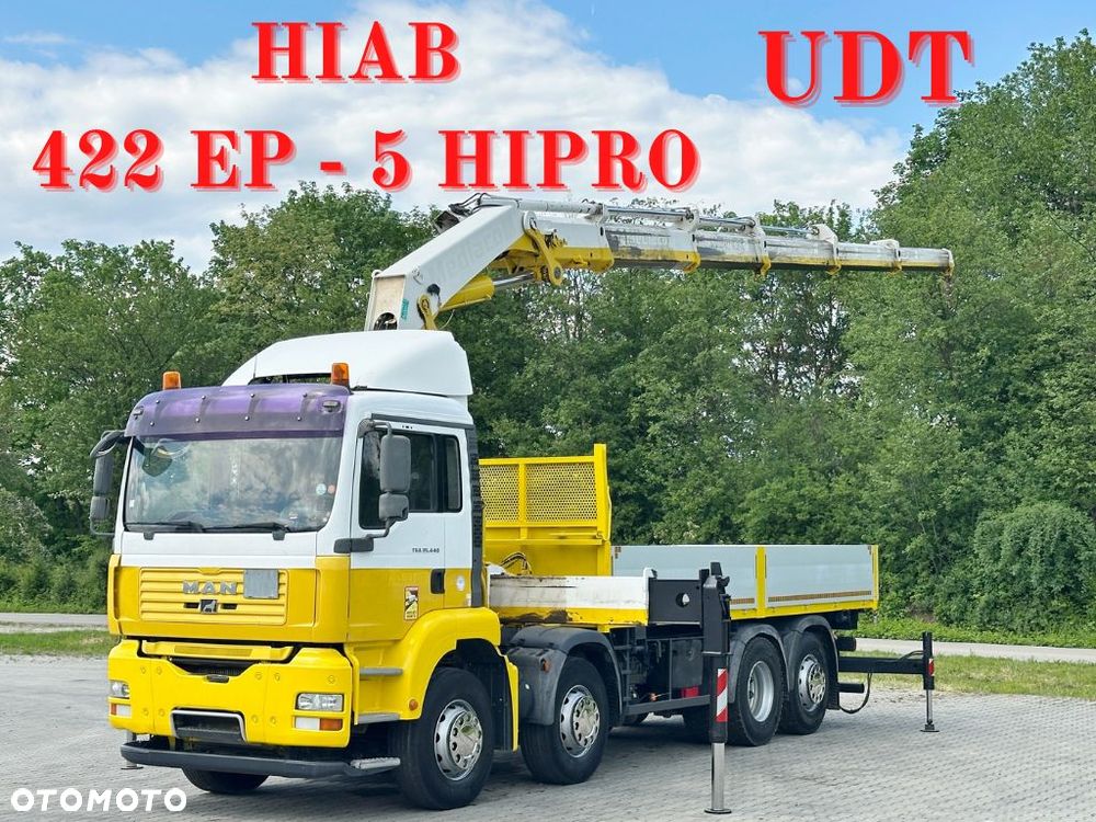 MAN TGA 35.440 * HIAB 422 EP - 5 HIPRO + PILOT * 8x2 * STAN BDB - 1
