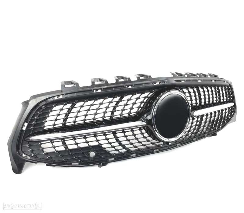 GRELHA FRONTAL MERCEDES W118 CLA 19- LOOK DIAMOND CROMADO - 2