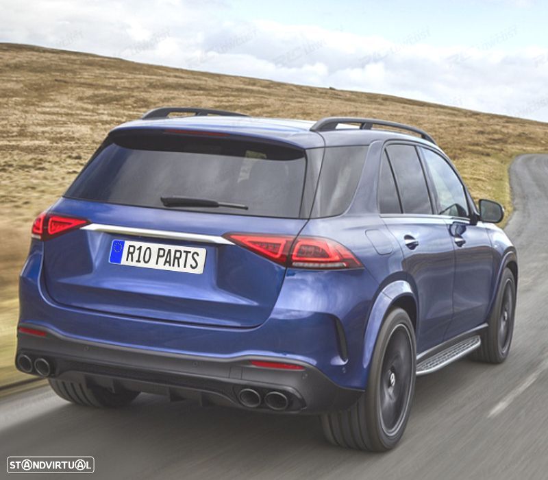 PONTEIRAS DE ESCAPE MERCEDES GLE W167 19- LOOK GLE53 PRETAS - 2