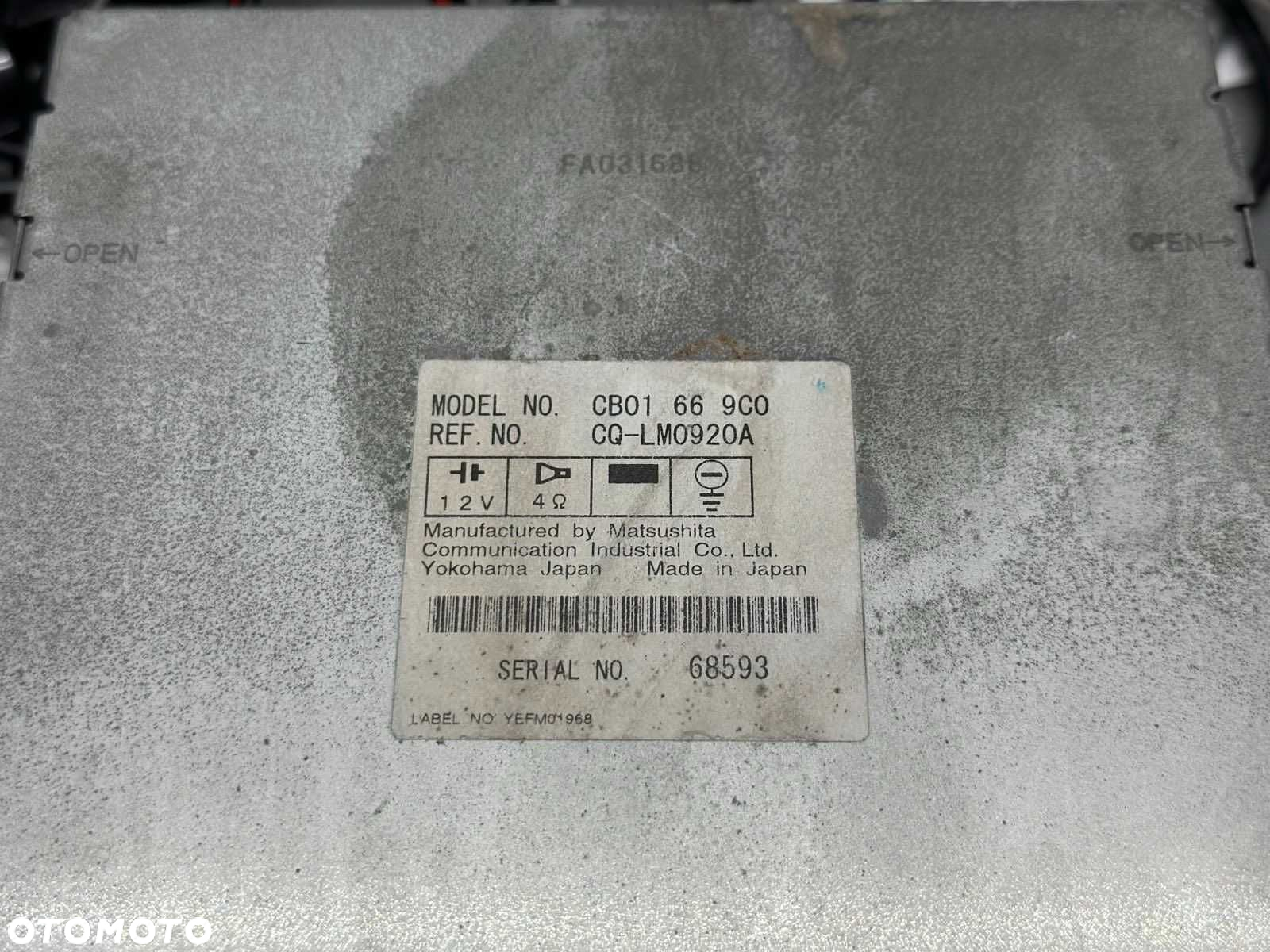Fabryczne Radio Mazda Premacy I 00 RADIO CB01-66-9C0 CQ-LM0920A - 6
