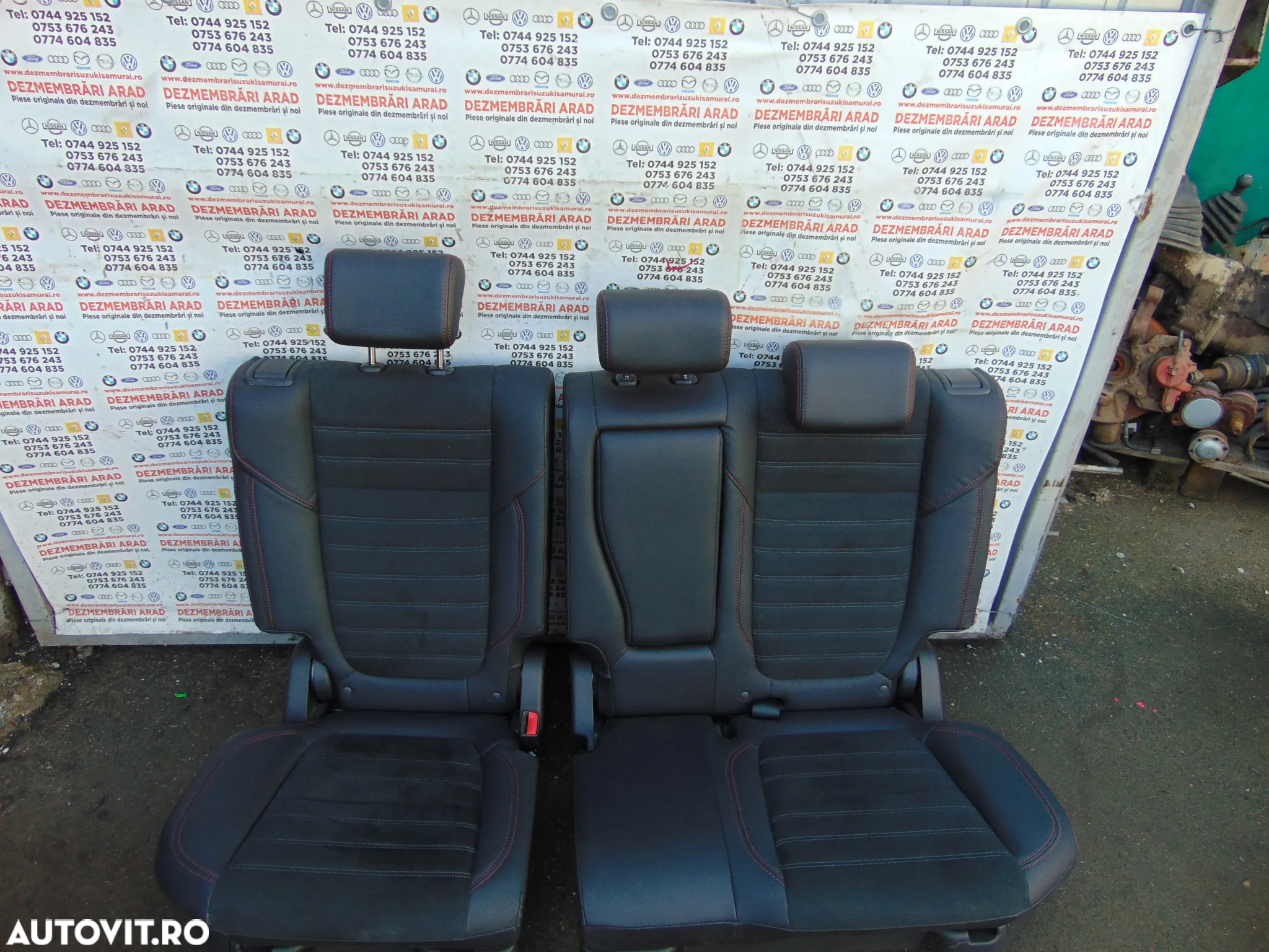 Scaune Mitsubishi Outlander 3 scaune fata banchete spate bancheta interior piele - 12