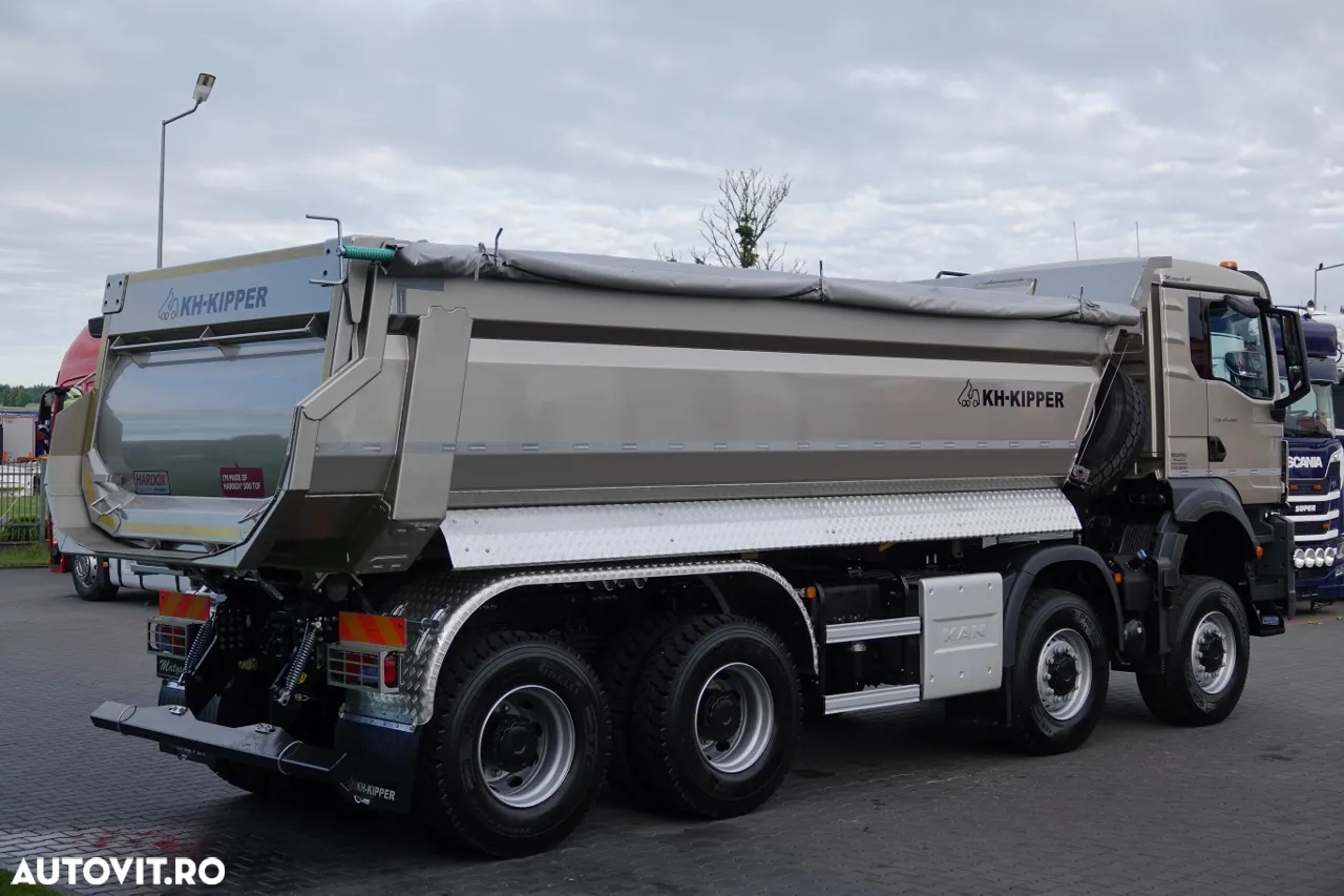 MAN TGS 41.480 / 8X8 / ​​BASCULATOR SPATE / KH-KIPPER / HARDOX / METALIC / 2025 / AUTOMAT / NOU / DISPONIBIL Imediat! - 12