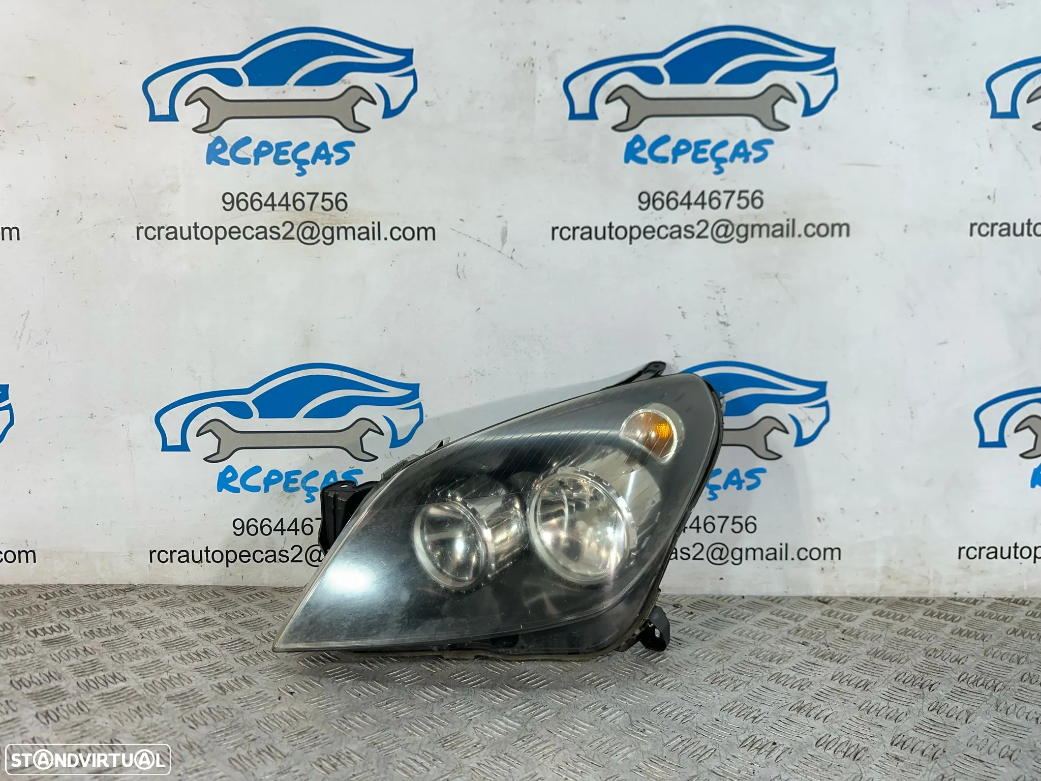 .Conjunto Oticas Farois Frontal Frente Esquerda Direita Halogenio Original GM Opel Astra H 1LG270370-04 1LG270370-03 - 9
