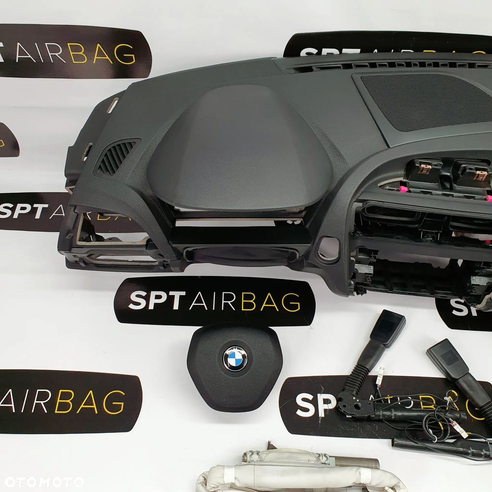 BMW F20 F21 DESKA ROZDZIELCZA KONSOLA KOKPIT PULPIT PODUSZKI AIRBAG AIR BAG NAPINACZE KIT SET - 2