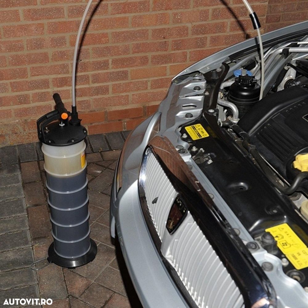 Pompa Vacuum Manuala pentru scos ulei din motor si extractor alte lichide, 6.5 litri, Carpoint - 4