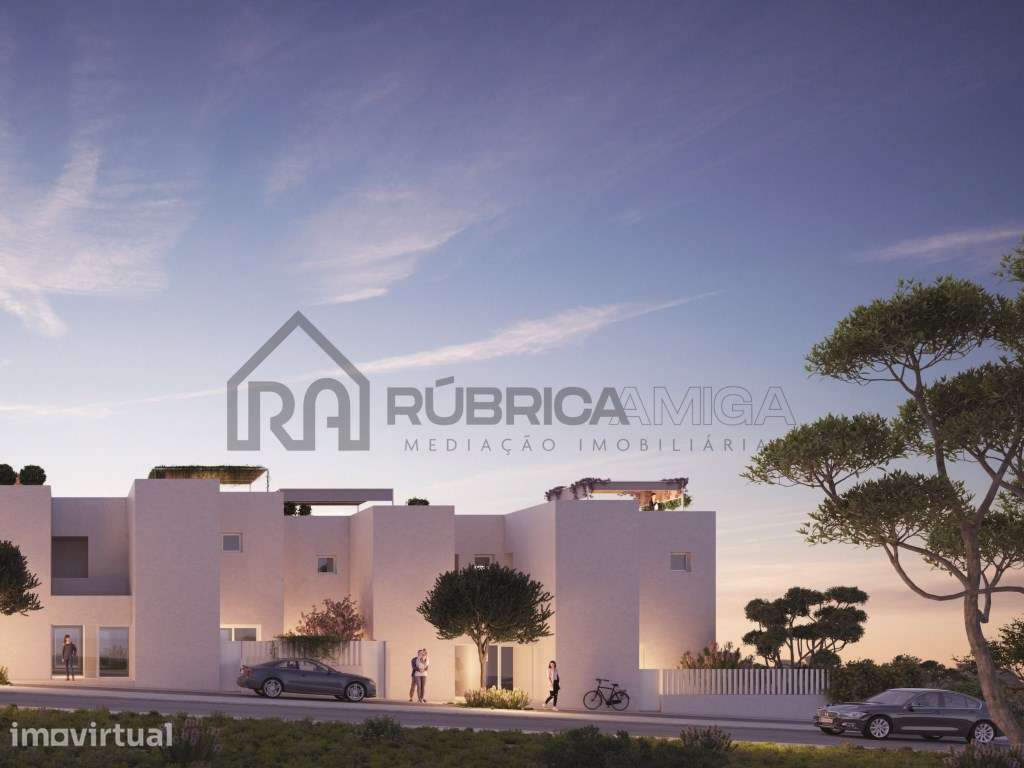 Seis moradias modernas e geminadas, cada uma com um jardim privativ... - Grande imagem: 3/16