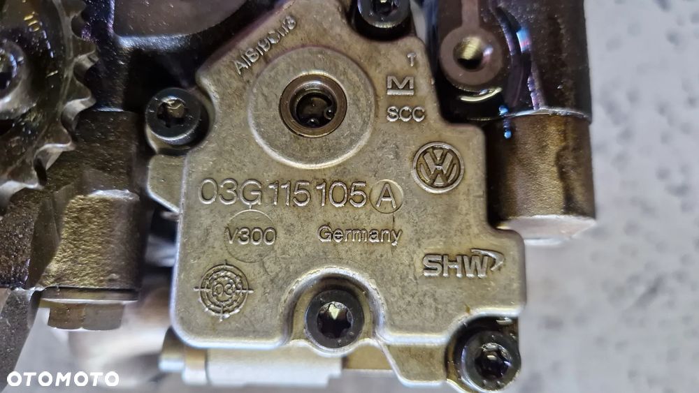 AUDI SEAT SKODA VOLKSWAGEN 2.0 TDI 140KM POMPA OLEJU WAŁKI 03G103537B - 3
