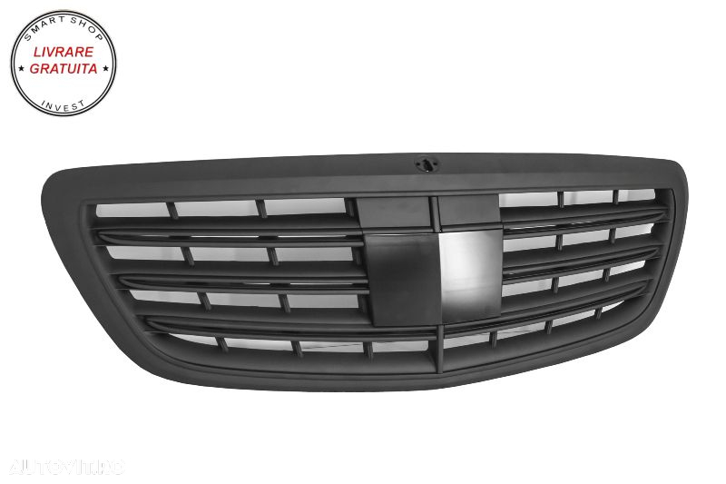 Grila Centrala Mercedes S-Class W222 (2014-08.2020) S63 S65 Design Negru Mat- livrare gratuita - 4