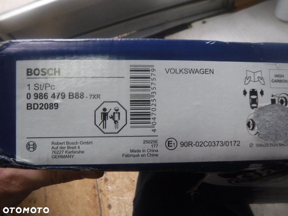 nowe tarcze bosch 308mm transporter t5 touareg audi q7 - 2