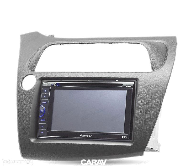 MOLDURA ADAPTADOR PRETO PARA RADIO 2-DIN PARA HONDA CIVIC HATCHBACK 06-11 - 5