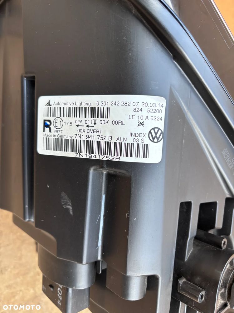 VW Sharan II 7N Lampa Przednia Prawa Oryginalna Bi Xenon Led Europa Cała Ładna 7N1941752B - 7