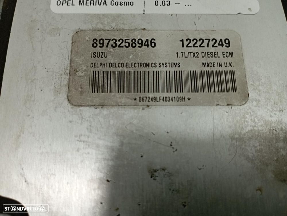 CENTRALINA MOTOR UCE OPEL MERIVA A LIMUSINA 2005 - 4