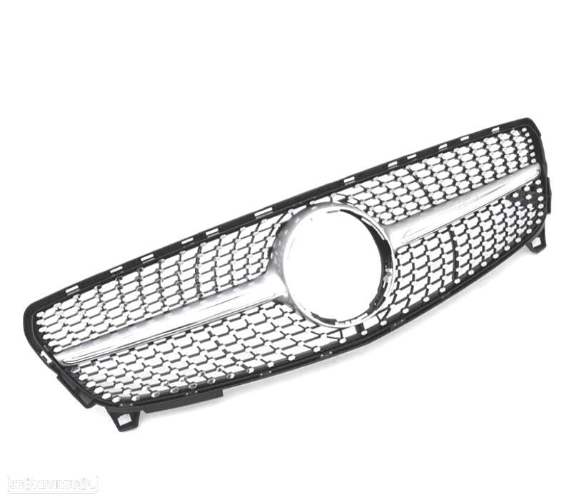 GRELHA FRONTAL MERCEDES CLASE A W176 16-18 CROMADO LOOK DIAMOND - 2