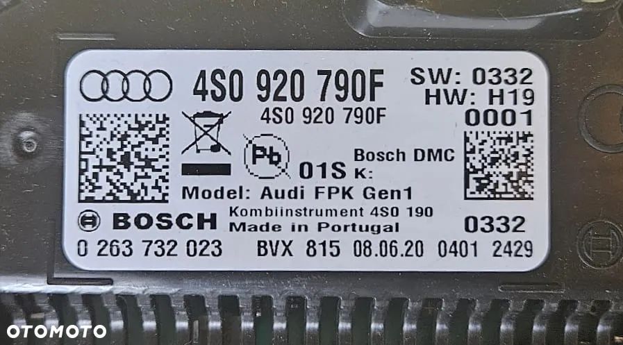 LICZNIK ZEGARY CLUSTER VIRTUAL COCKPIT DIGITAL AUDI R8 4S 4S0920790F EU - 2