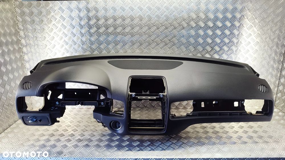 VW TOUAREG II 7P 10-18R DESKA ROZDZIELCZA KONSOLA CZARNA 7P1858295 PODUSZKA PASAZERA 7P6880204 C - 1