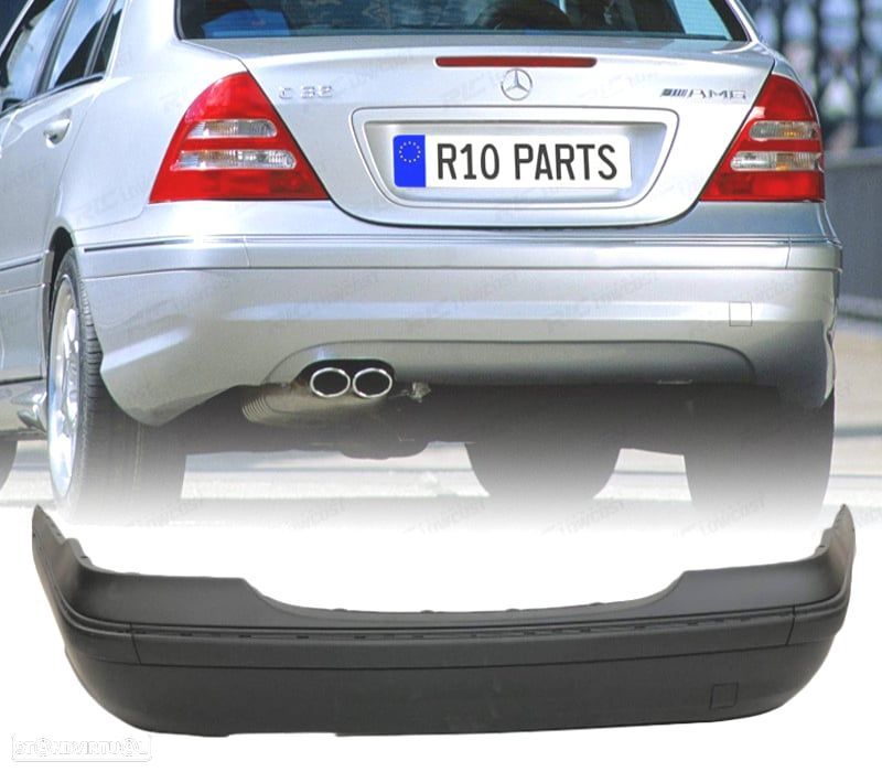 PARA-CHOQUE TRASEIRO MERCEDES CLASE C W203 SEDAN 01-07 LOOK C32 AMG - 1