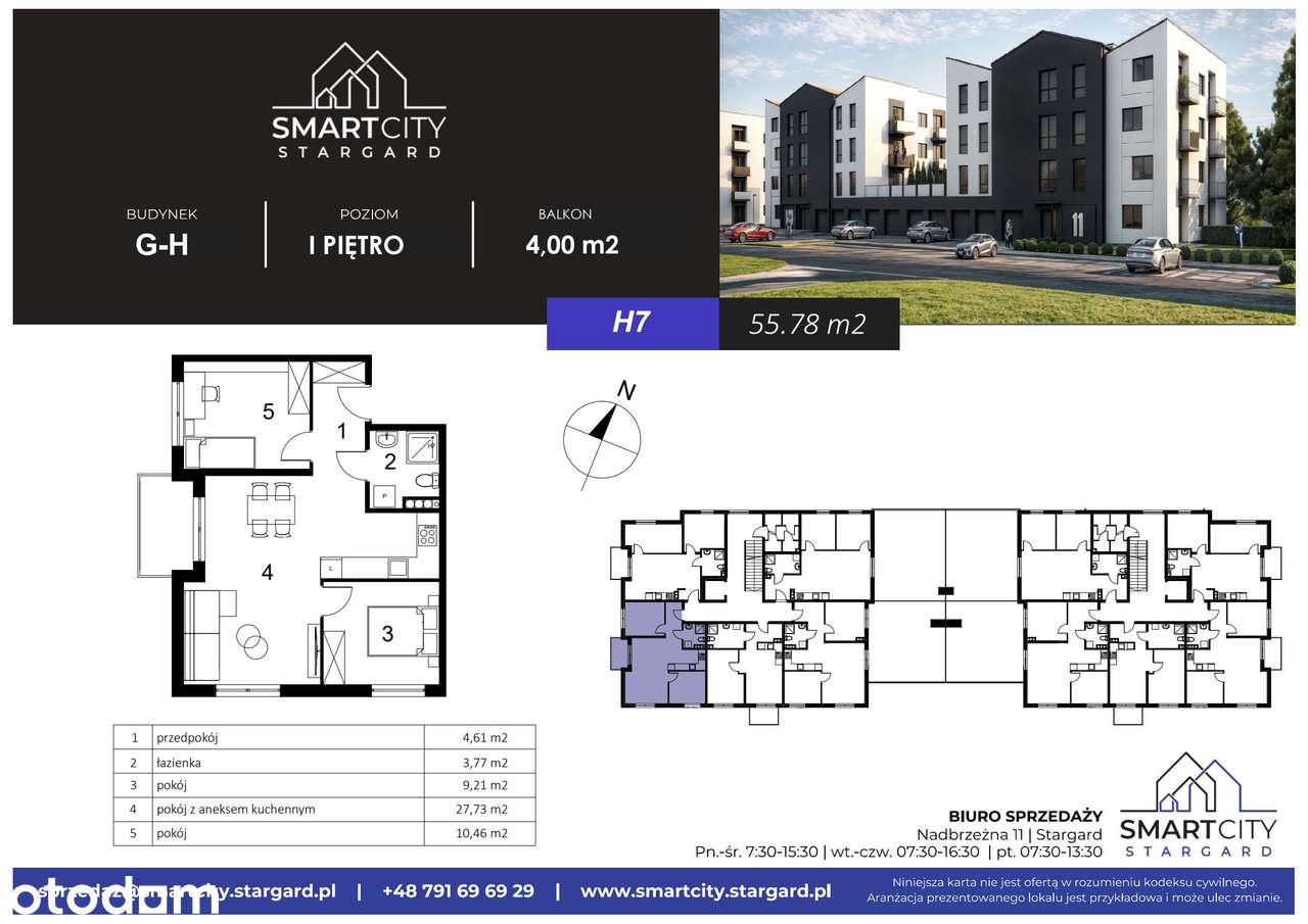 3-pokojowe mieszkanie 55m2 + balkon Bez Prowizji - Pełny obrazek: 2/15
