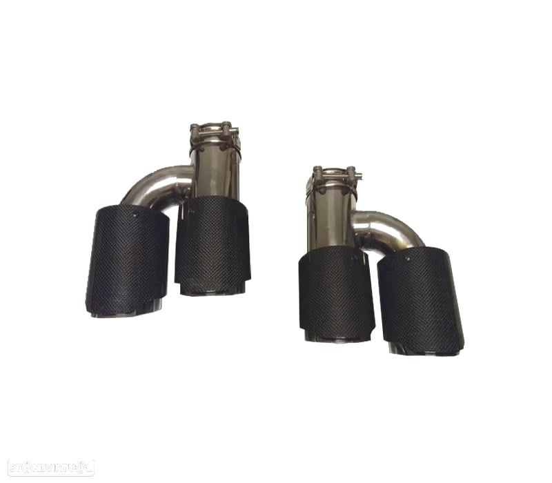 PONTEIRAS DE ESCAPE BMW G30 18-21 LOOK M5 PRETO - 2